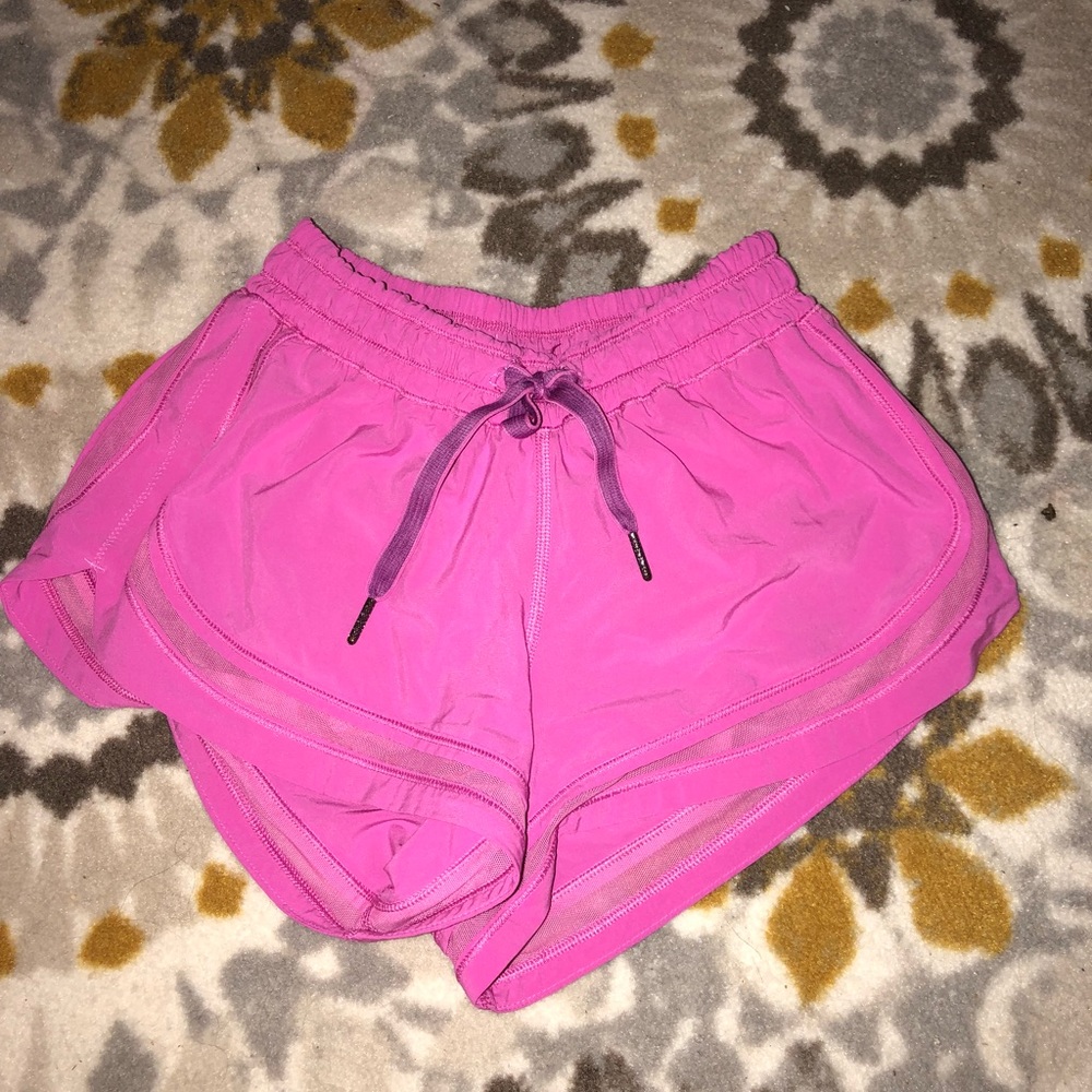 Pink lululeom shorts
